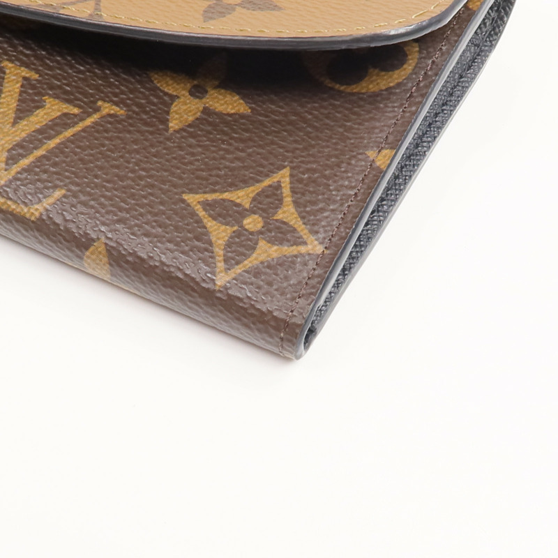 LOUIS VUITTON Monogram Reverse Emilie金扣長錢包-6
