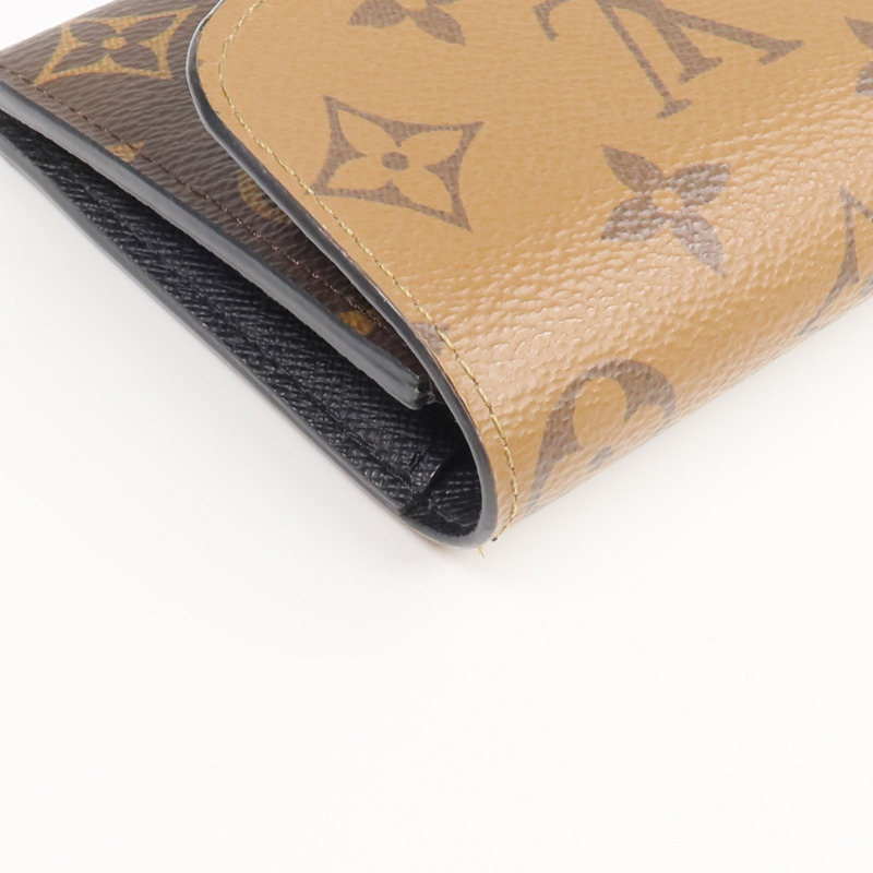 LOUIS VUITTON Monogram Reverse Emilie金扣長錢包-8