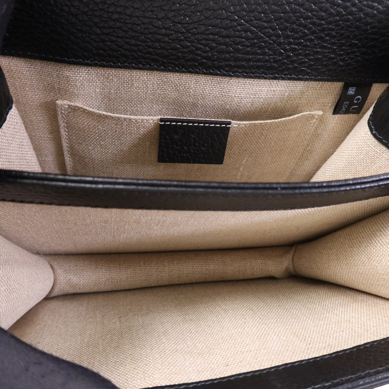 GUCCI 牛皮皮革Interlock G金扣鏈帶肩背袋-4