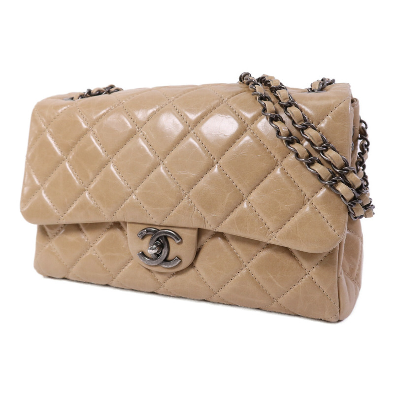 CHANEL 牛皮皮革Chain Shoulder Bag銀扣鏈帶肩背袋-2