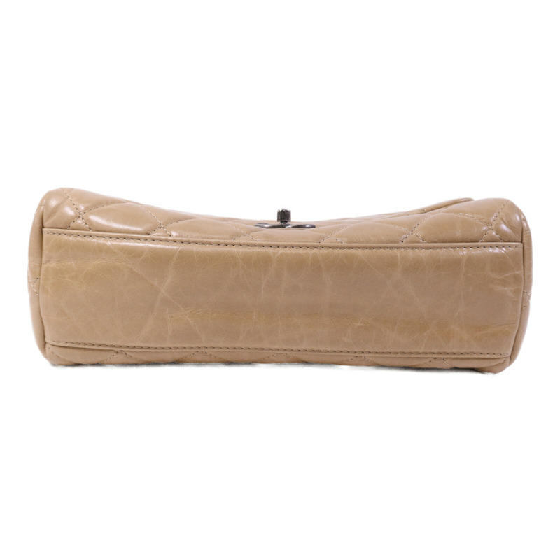 CHANEL 牛皮皮革Chain Shoulder Bag銀扣鏈帶肩背袋-3