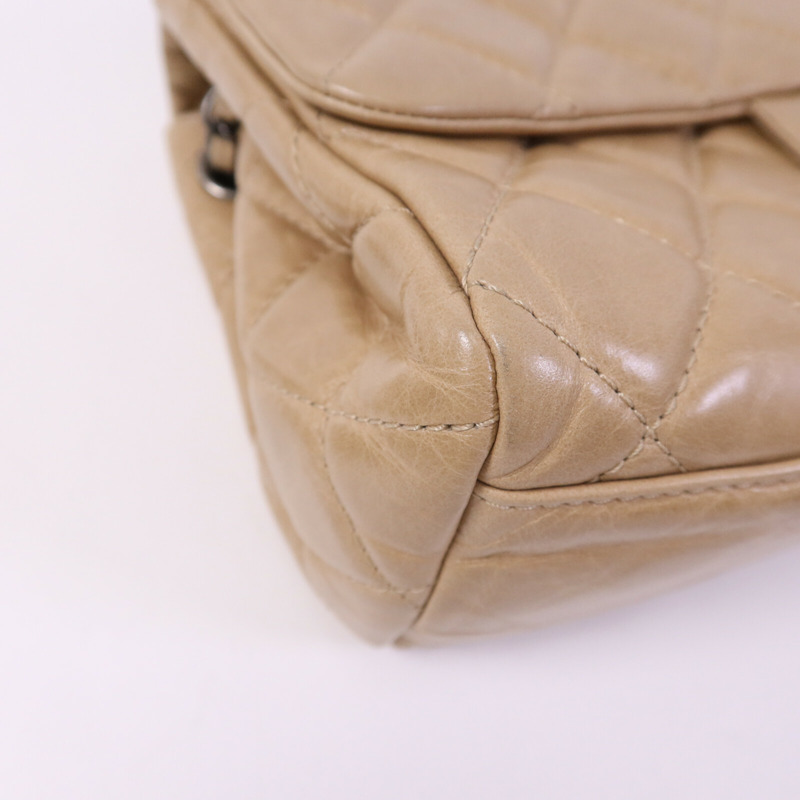 CHANEL 牛皮皮革Chain Shoulder Bag銀扣鏈帶肩背袋-10