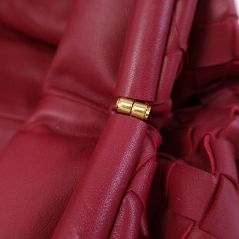 BOTTEGA VENETA 皮革Saddle Pouch金扣手拿包-6
