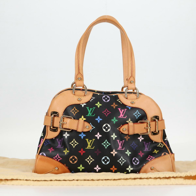 【日本直送】路易威登 Monogram Multicolor Claudia 手提包 黑色 M40194 LV 正品 124894SAV-22