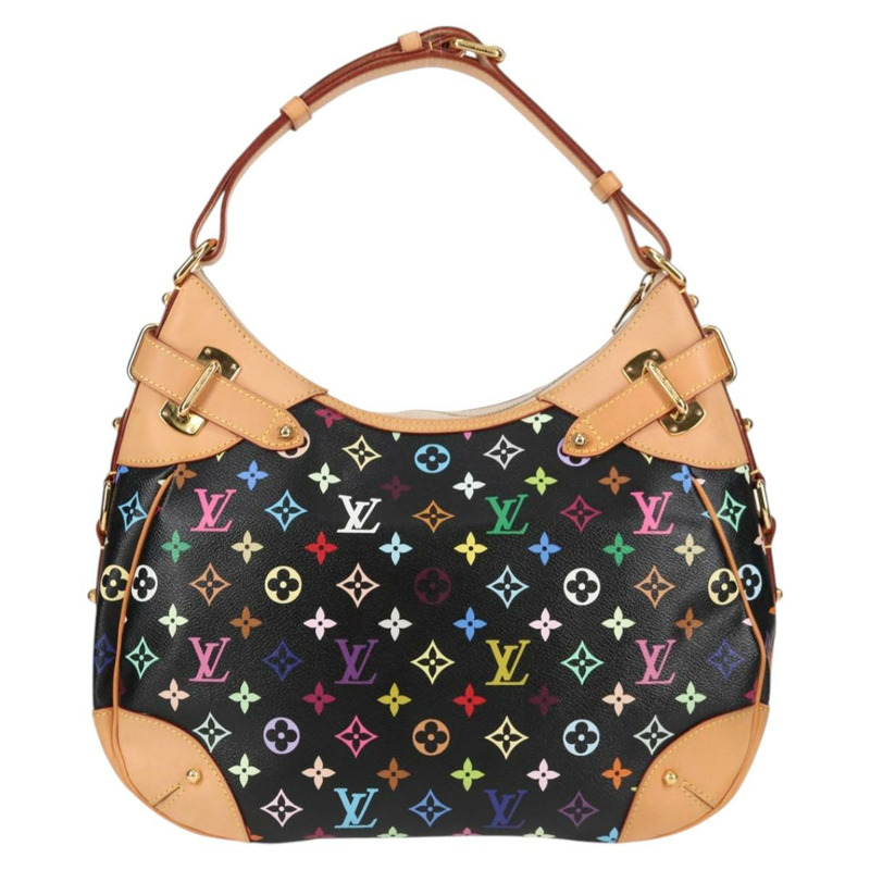 【日本直送】路易威登 Monogram Multicolor Greta 肩背包 黑色 M40196 正品 124895SAV-1