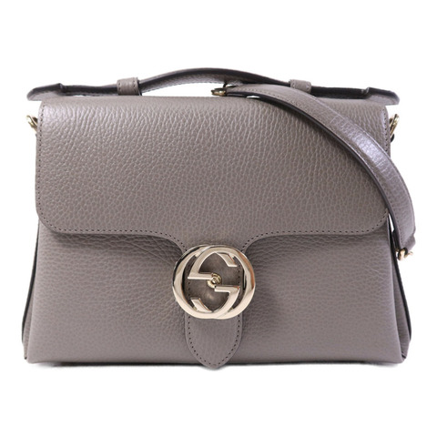 GUCCI 牛皮皮革Interlocking G Chain Bag金扣鏈帶肩背袋