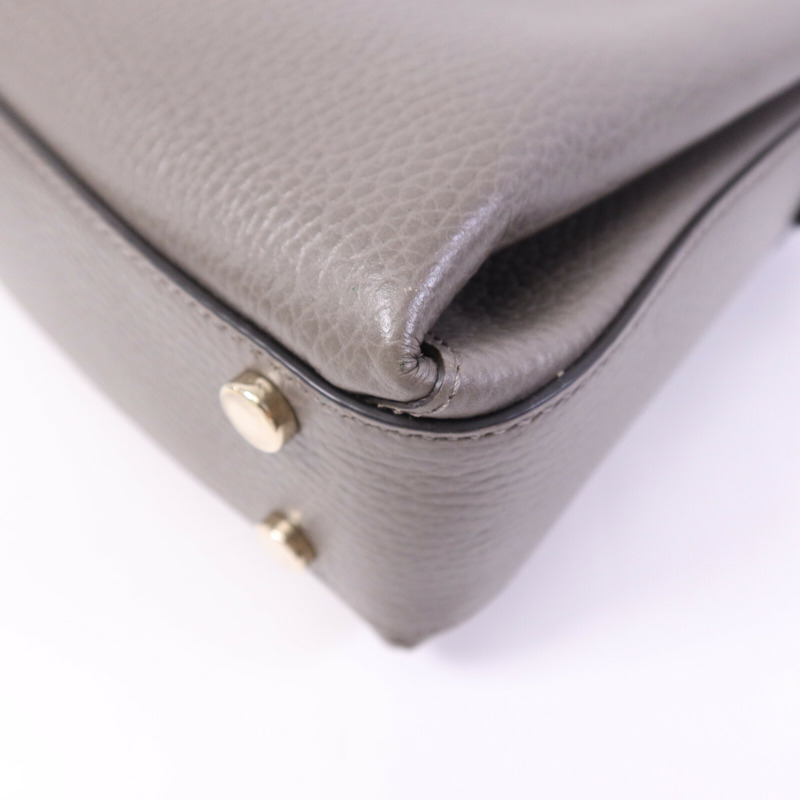 GUCCI 牛皮皮革Interlocking G Chain Bag金扣鏈帶肩背袋-12