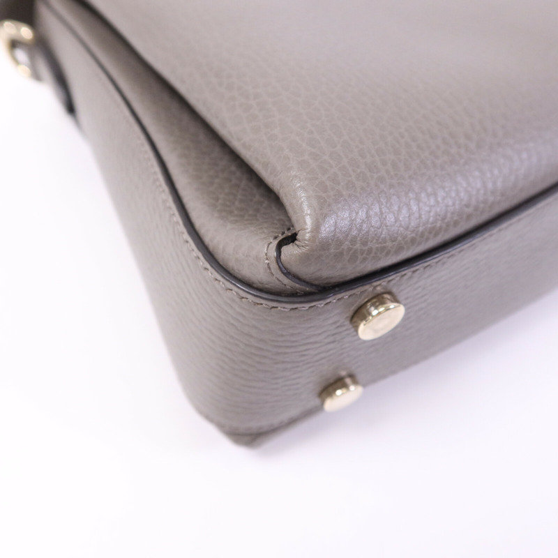 GUCCI 牛皮皮革Interlocking G Chain Bag金扣鏈帶肩背袋-13