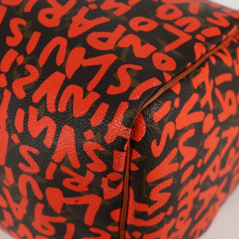 【日本直送】路易威登 Monogram Graffiti Speedy 30 手提包 橙色 M93705 正品 124885V-13