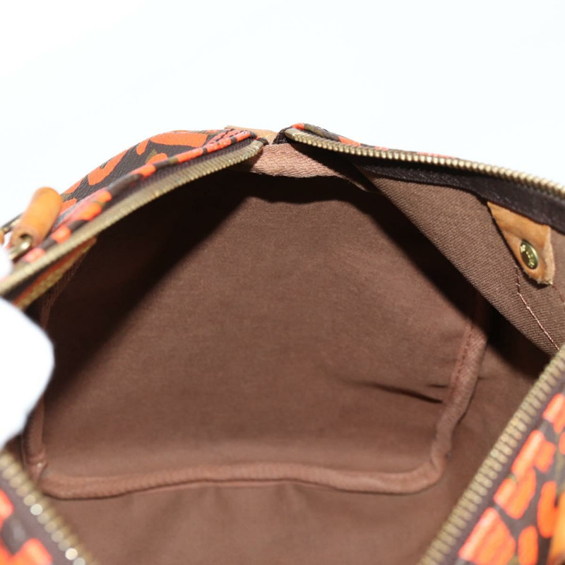【日本直送】路易威登 Monogram Graffiti Speedy 30 手提包 橙色 M93705 正品 124885V-20