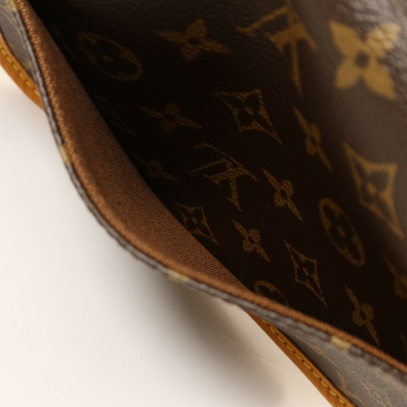 LOUIS VUITTON Monogram Satchel金扣肩背袋-6