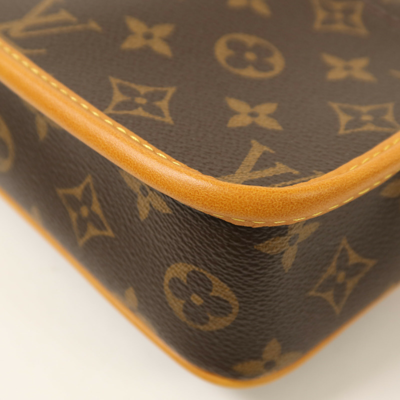 LOUIS VUITTON Monogram Satchel金扣肩背袋-13