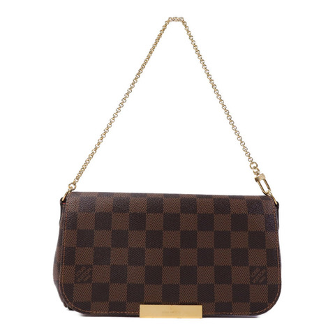 LOUIS VUITTON Damier Favorite MM金扣手挽肩背兩用袋
