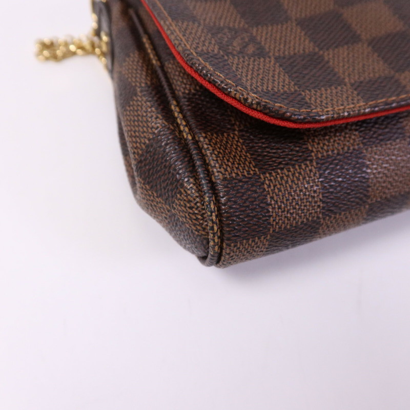 LOUIS VUITTON Damier Favorite MM金扣手挽肩背兩用袋-10