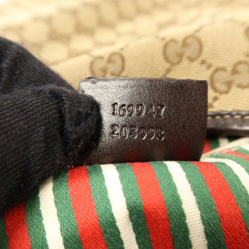 GUCCI 帆布Britt Hobo金扣肩背袋-6