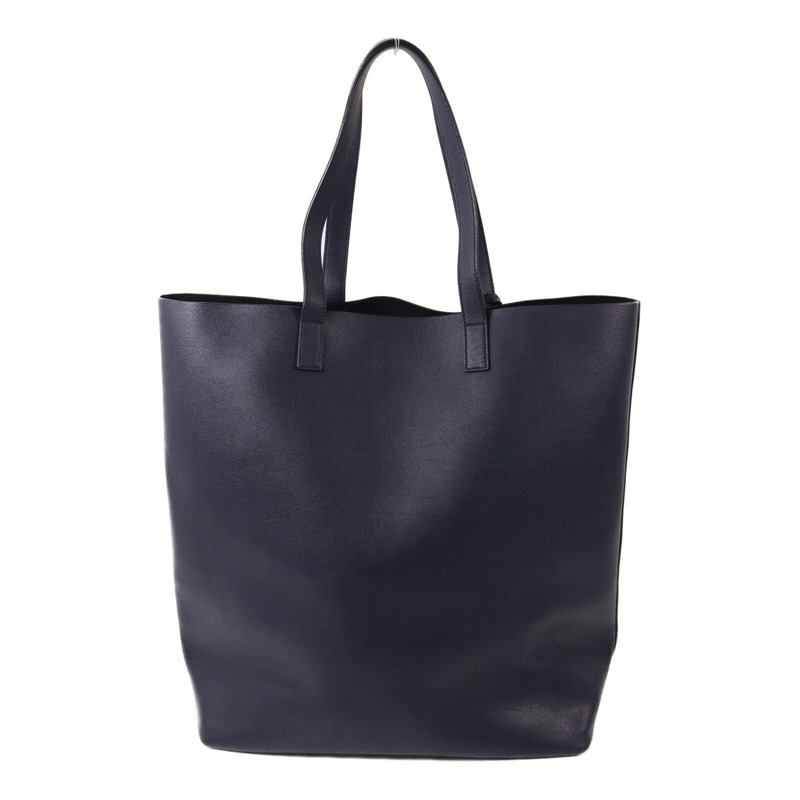 YVES SAINT LAURENT 牛皮皮革Tote Bag銀扣手挽袋-1