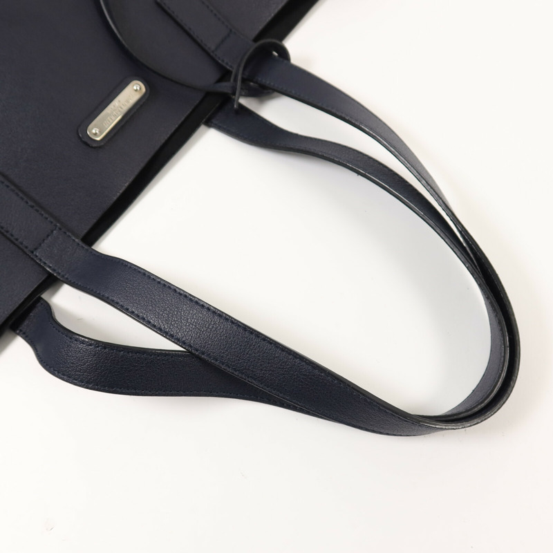 YVES SAINT LAURENT 牛皮皮革Tote Bag銀扣手挽袋-7