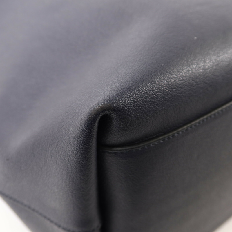 YVES SAINT LAURENT 牛皮皮革Tote Bag銀扣手挽袋-10