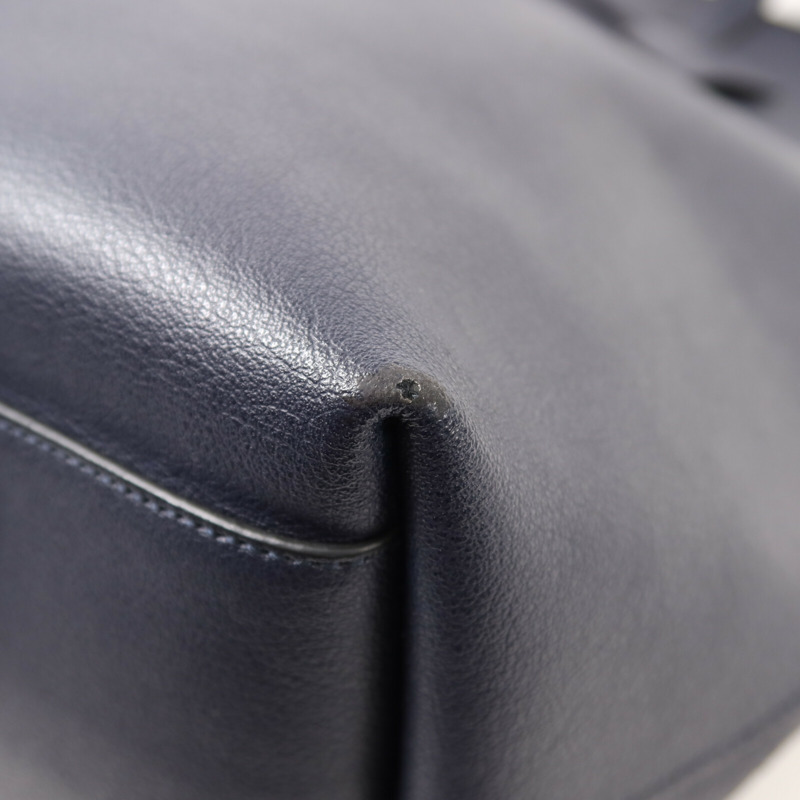 YVES SAINT LAURENT 牛皮皮革Tote Bag銀扣手挽袋-11