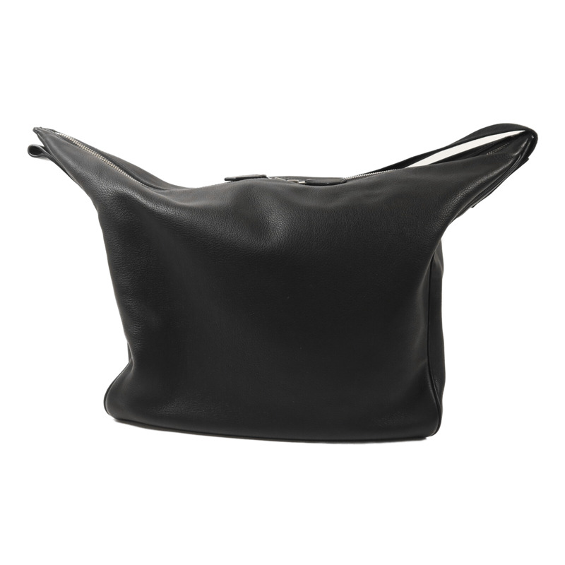 HERMES Evercolor皮革Cristobal Cityslide銀扣肩背袋Noir-1