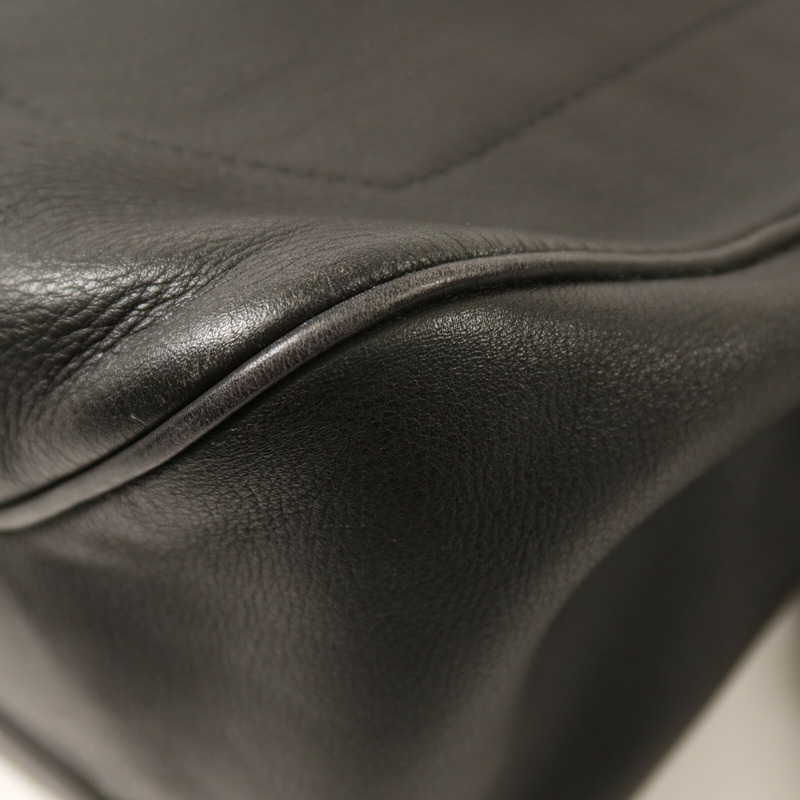 HERMES Evercolor皮革Cristobal Cityslide銀扣肩背袋Noir-12