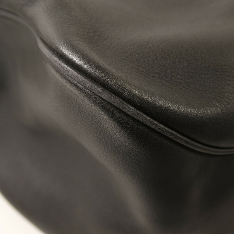 HERMES Evercolor皮革Cristobal Cityslide銀扣肩背袋Noir-13