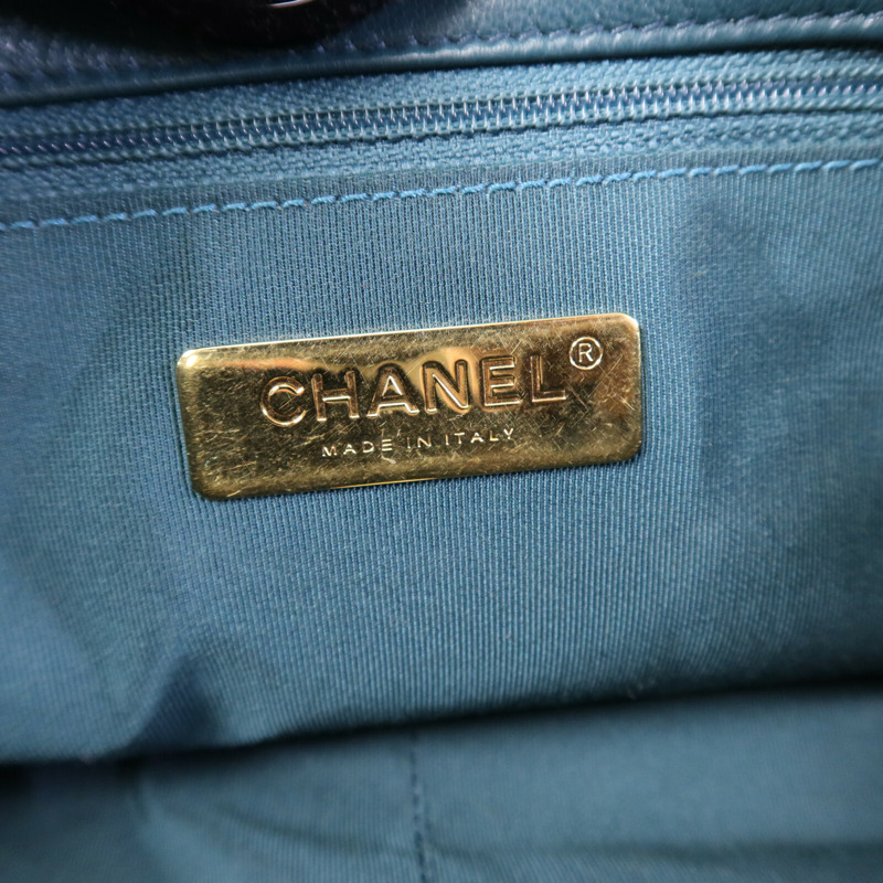CHANEL 羊皮皮革Chanel 19 Large鏈帶手挽肩背兩用袋-5