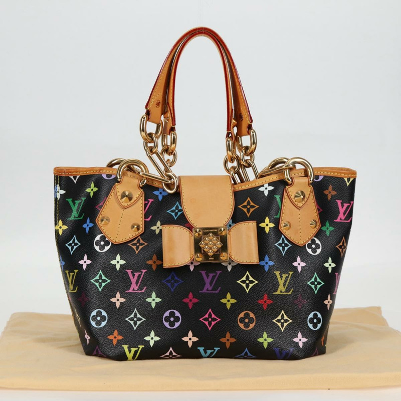 【日本直送】路易威登 Monogram Multicolor Annie MM 手袋 黑色 M40308 LV 正品 121188SAV-11