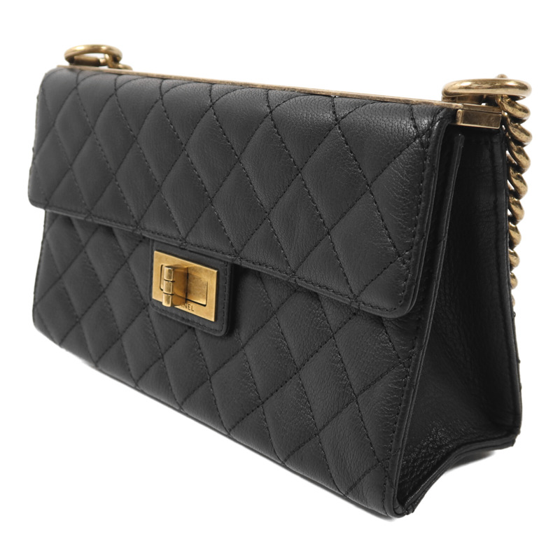 CHANEL 牛皮皮革2.55 Trendy Flap Bag金扣鏈帶肩背袋-2