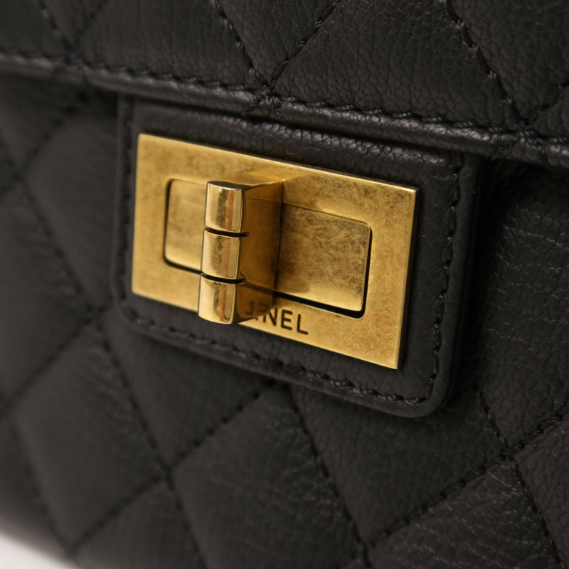 CHANEL 牛皮皮革2.55 Trendy Flap Bag金扣鏈帶肩背袋-11
