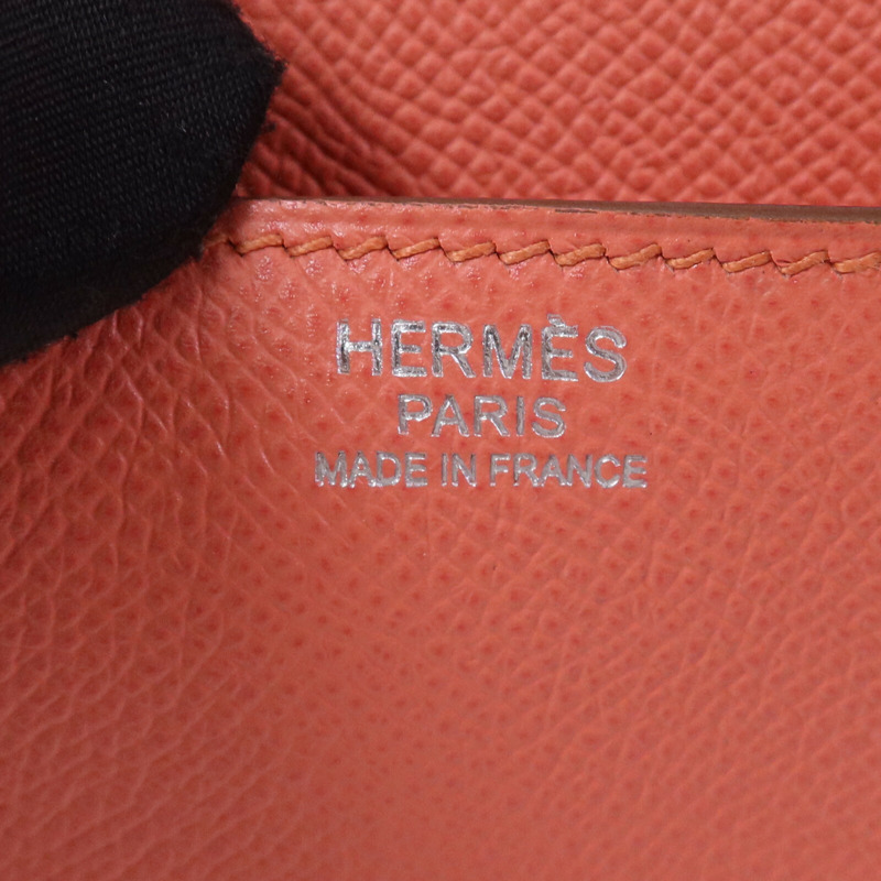 HERMES Epsom皮革Constance 24銀扣肩背袋Flamingo-5