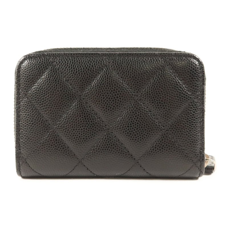 CHANEL 牛皮皮革Card Case銀扣卡片套-1