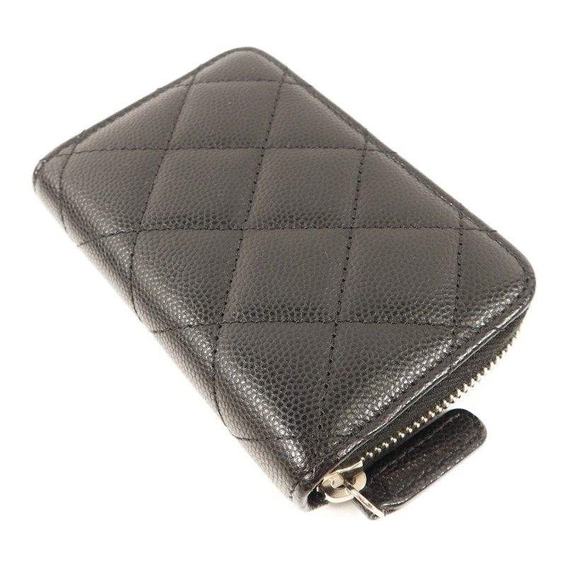 CHANEL 牛皮皮革Card Case銀扣卡片套-3