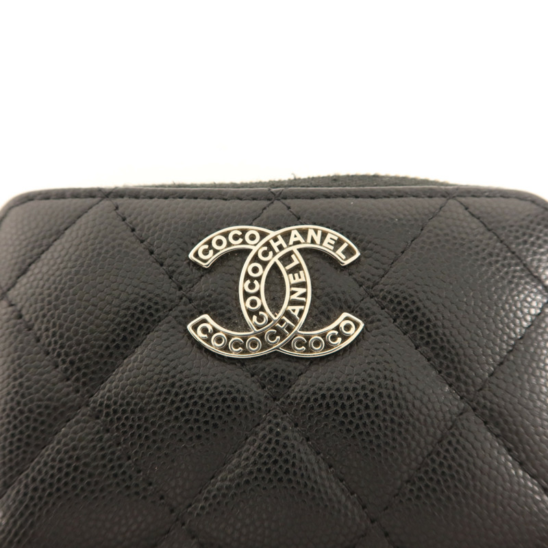 CHANEL 牛皮皮革Card Case銀扣卡片套-7