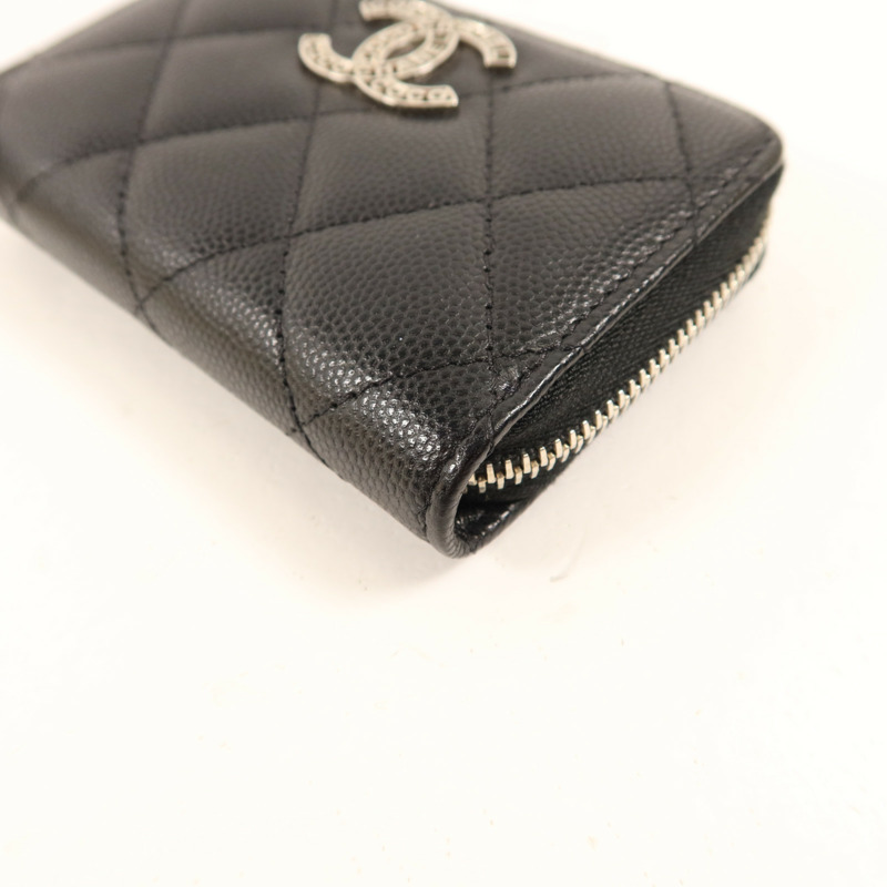 CHANEL 牛皮皮革Card Case銀扣卡片套-10