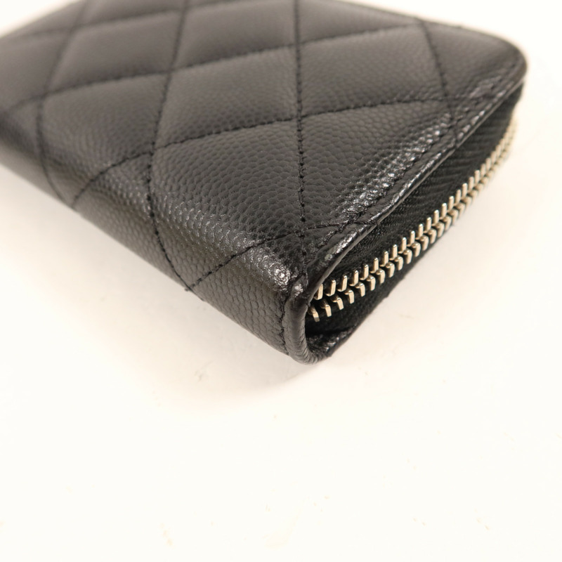 CHANEL 牛皮皮革Card Case銀扣卡片套-12