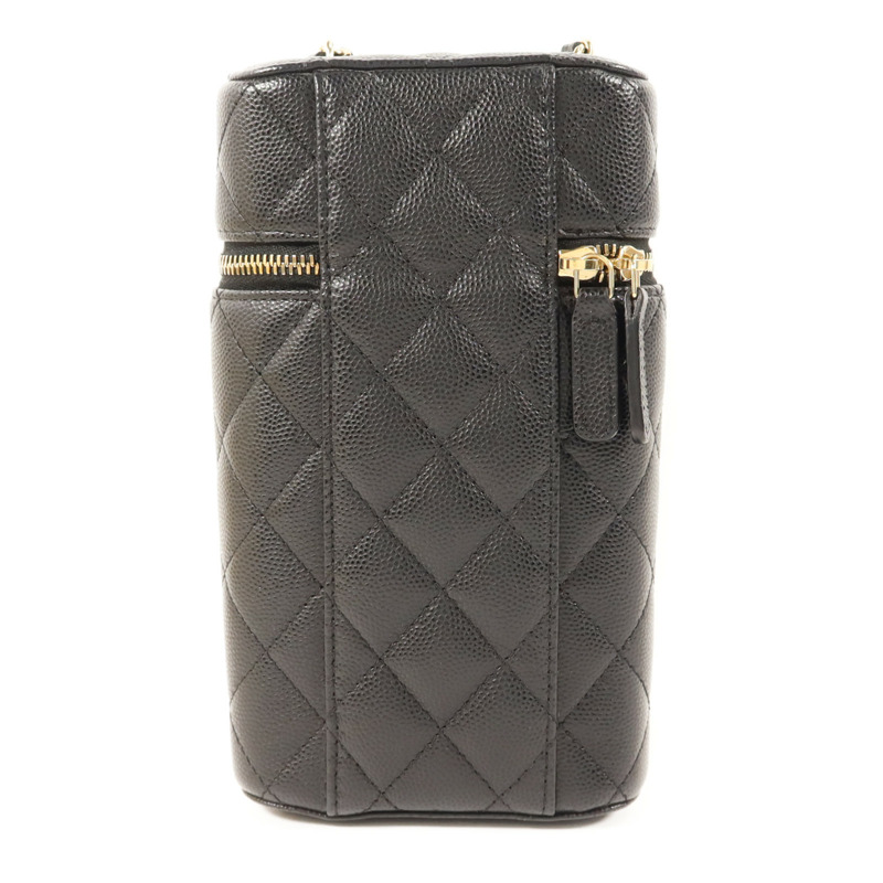 CHANEL 牛皮皮革Phone Case With Chain金扣鏈帶肩背袋-1