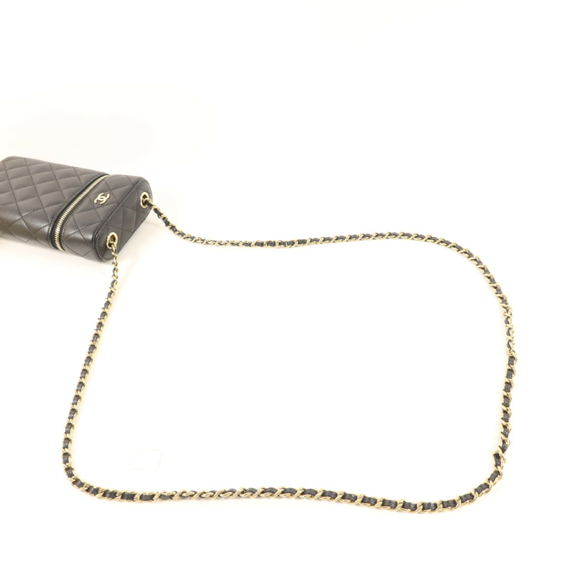 CHANEL 牛皮皮革Phone Case With Chain金扣鏈帶肩背袋-7