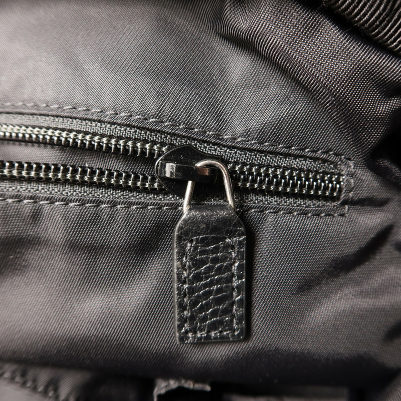 GUCCI 尼龍GG Logo Flap Drawstring Backpack銀扣背包-10