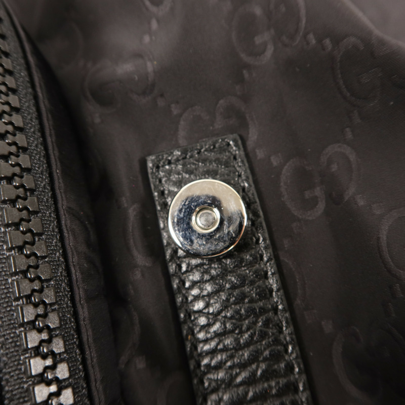 GUCCI 尼龍GG Logo Flap Drawstring Backpack銀扣背包-11