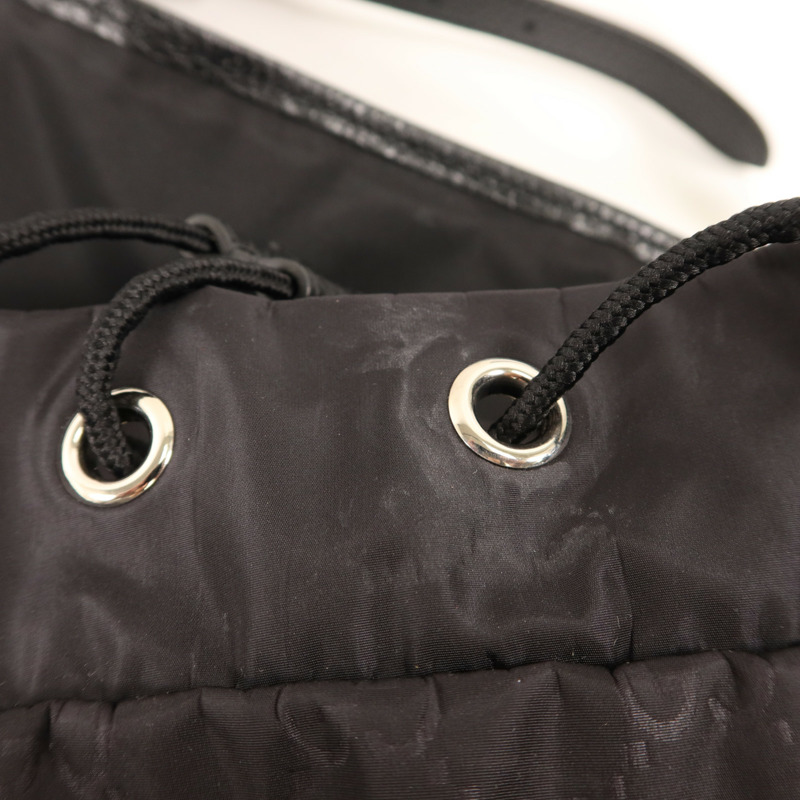 GUCCI 尼龍GG Logo Flap Drawstring Backpack銀扣背包-16