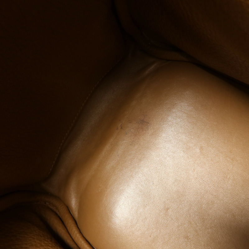 HERMES Clemence皮革Lindy 34銀扣手挽肩背兩用袋Tabac Camel-17