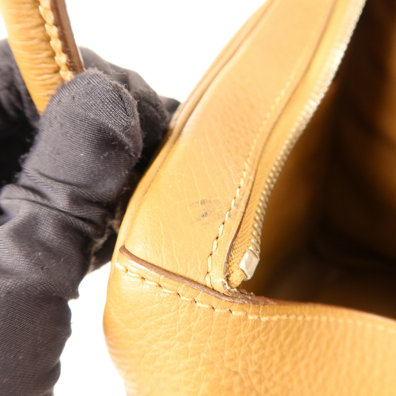 HERMES Clemence皮革Lindy 34銀扣手挽肩背兩用袋Tabac Camel-20