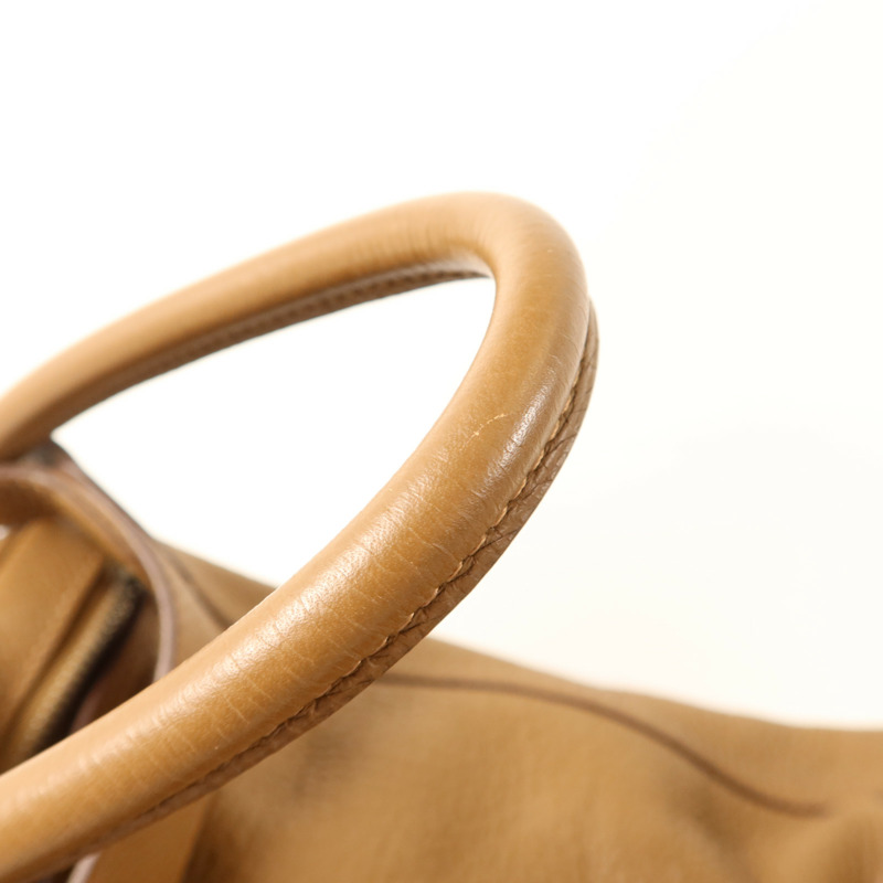 HERMES Clemence皮革Lindy 34銀扣手挽肩背兩用袋Tabac Camel-22