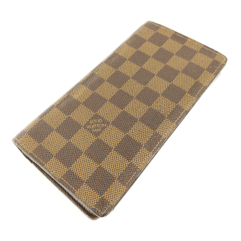 LOUIS VUITTON Damier Portefeuille Brazza金扣長錢包-2