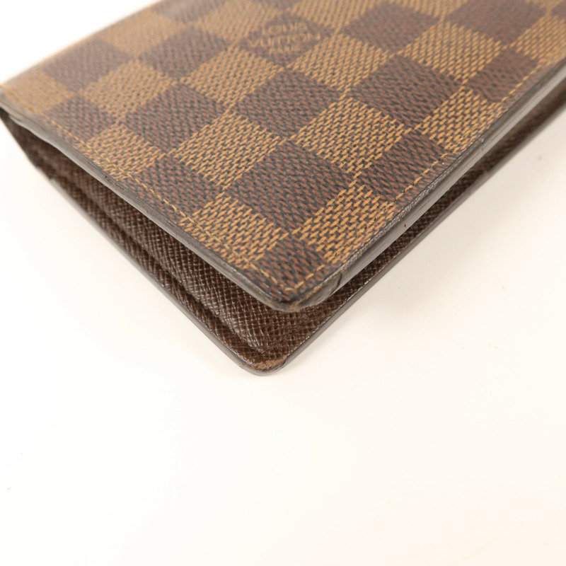 LOUIS VUITTON Damier Portefeuille Brazza金扣長錢包-8