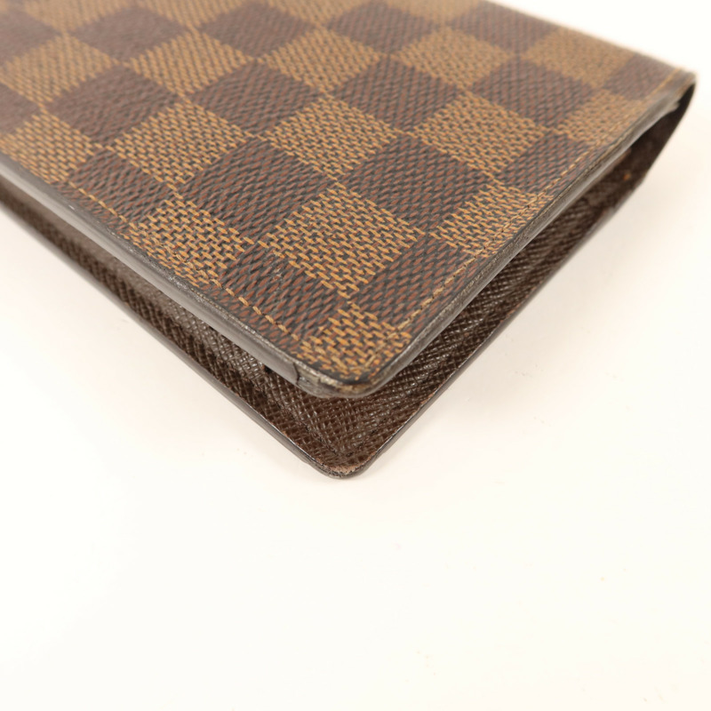 LOUIS VUITTON Damier Portefeuille Brazza金扣長錢包-9