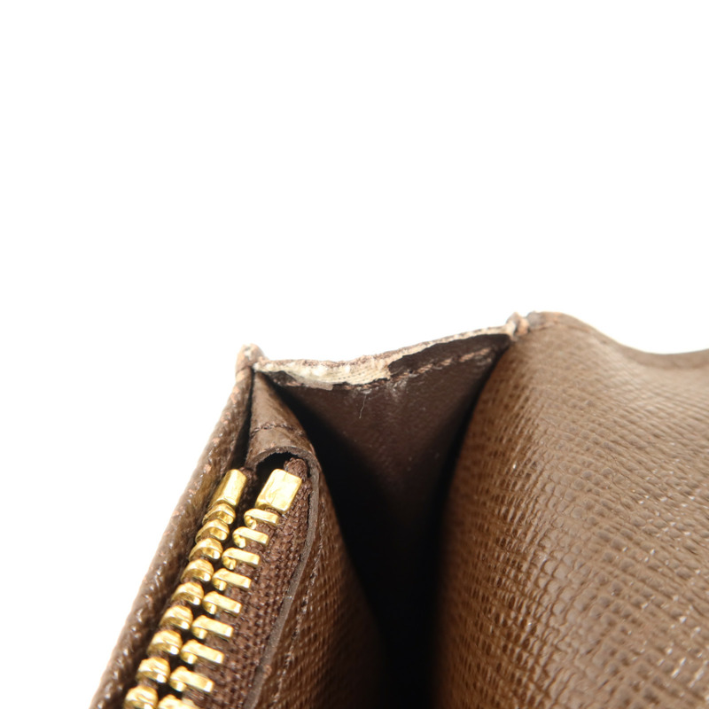 LOUIS VUITTON Damier Portefeuille Brazza金扣長錢包-12