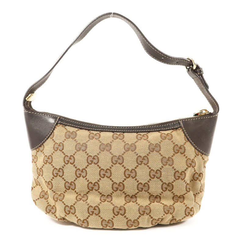 GUCCI 帆布Accessory Pouch Sherry Line Vintage金扣手挽袋-1