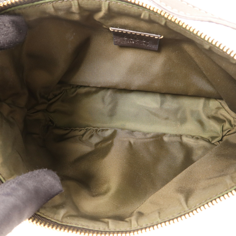 GUCCI 帆布Accessory Pouch Sherry Line Vintage金扣手挽袋-4